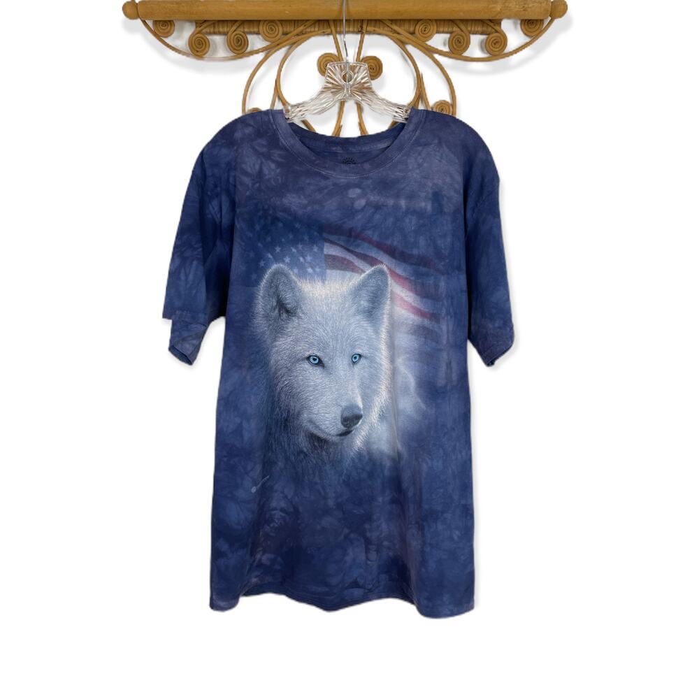 The Mountain white wolf t-shirt L